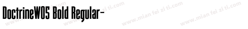 DoctrineW05 Bold Regular字体转换